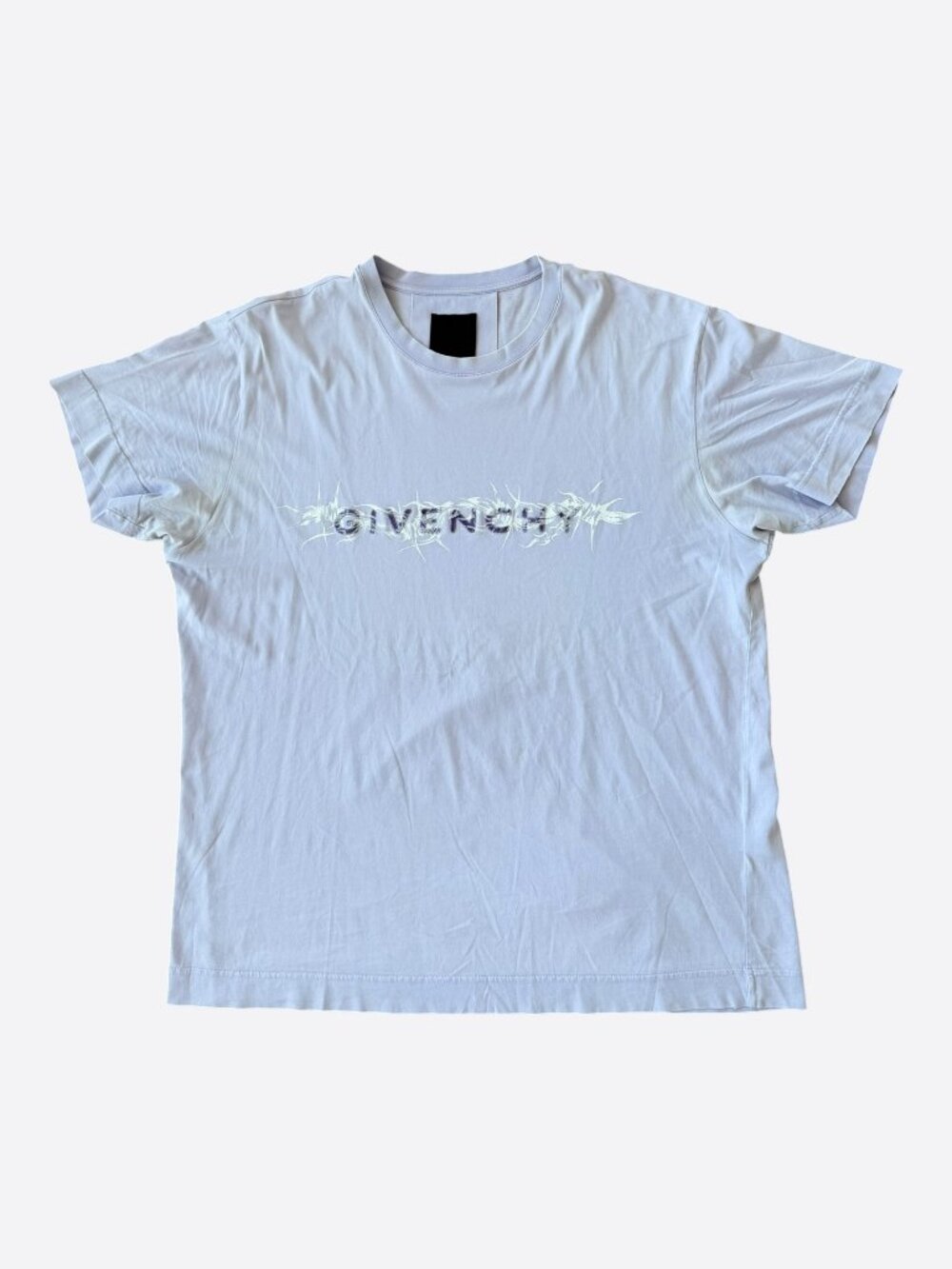 Givenchy Purple & Black Barb Wire Logo T-Shirt